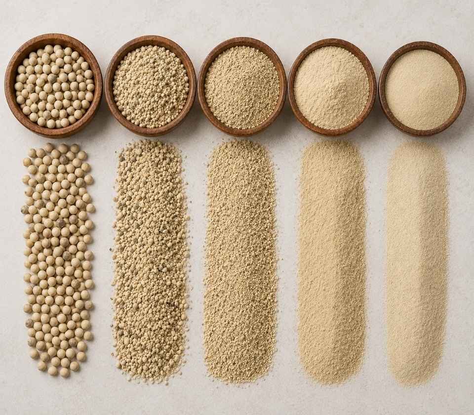 White Pepper Customized Forms fmcg product foodyards.in